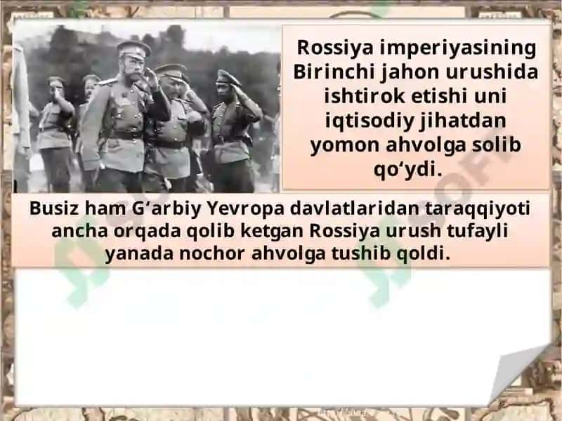 Birinchi jahon urushi yillarida Turkiston o‘lkasida 3