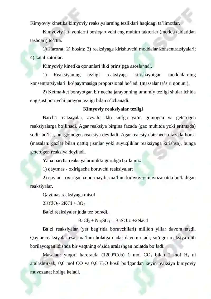 Kimyoviy Kinetika 3