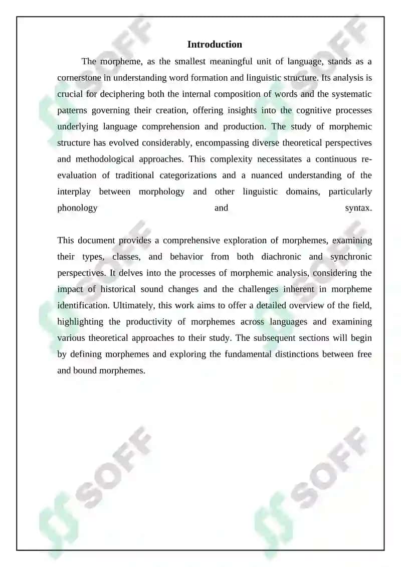 Morphemic Structure of Words 3