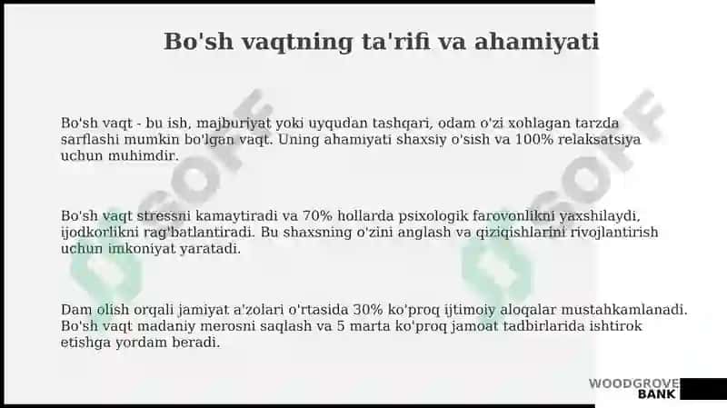 Bo'sh vaqt 3