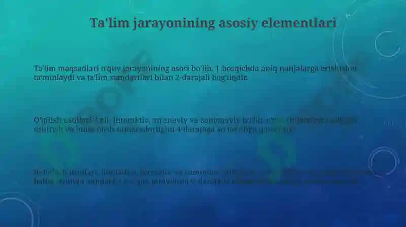 Tarbiya jarayonining mazmuni 3