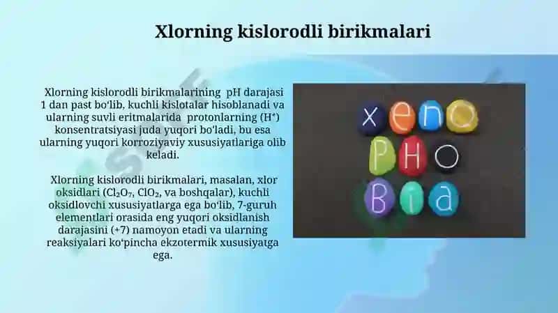 Xlorning kislorodli birikmalari 3