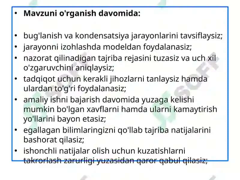 Bug‘lanish va kondensatsiya 3