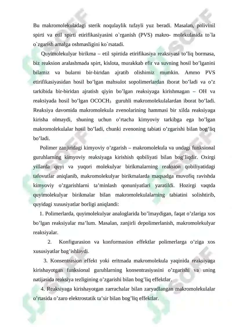 Polimerlarning kimyoviy xossalari 3