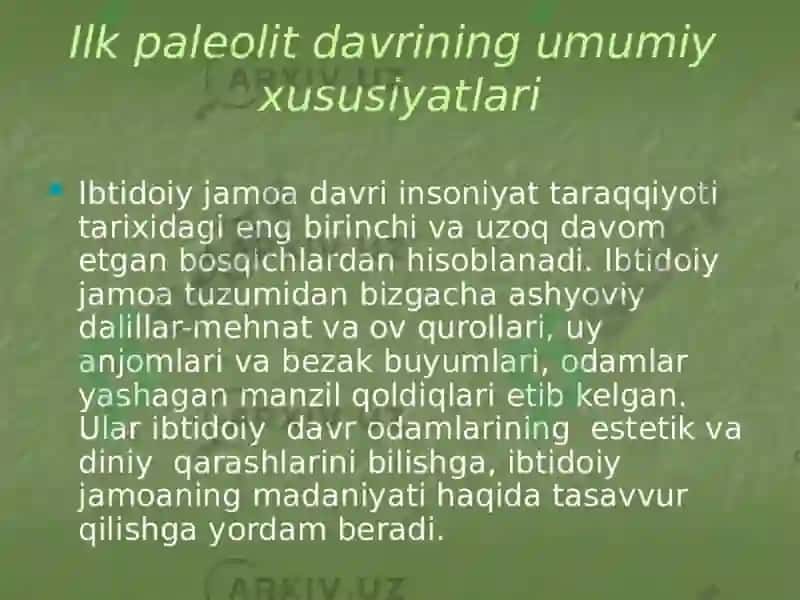 O'rta Osiyodagi ibtidoiy manzilgohlar 3