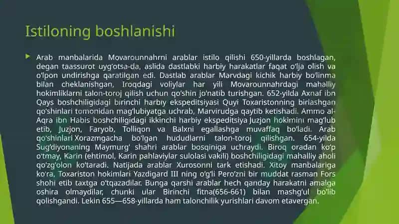 Markaziy Osiyoga arablar bosqini 3