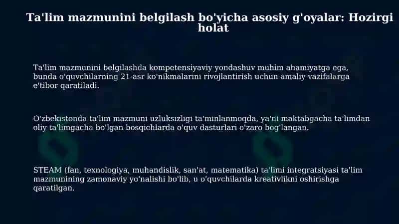Ta'lim Mazmunini Belgilash 3
