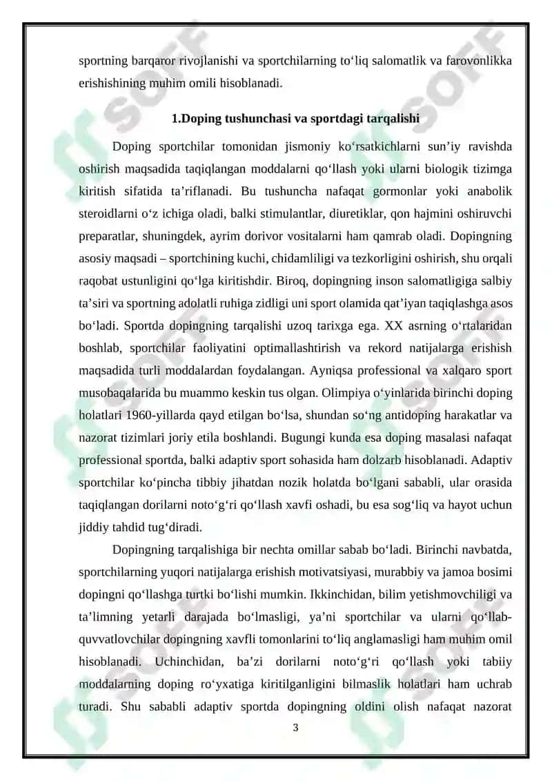 Adaptiv sportda doping nazorati 3