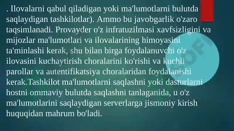 CLOUD muhitida xavfsizlikni taminlash 3