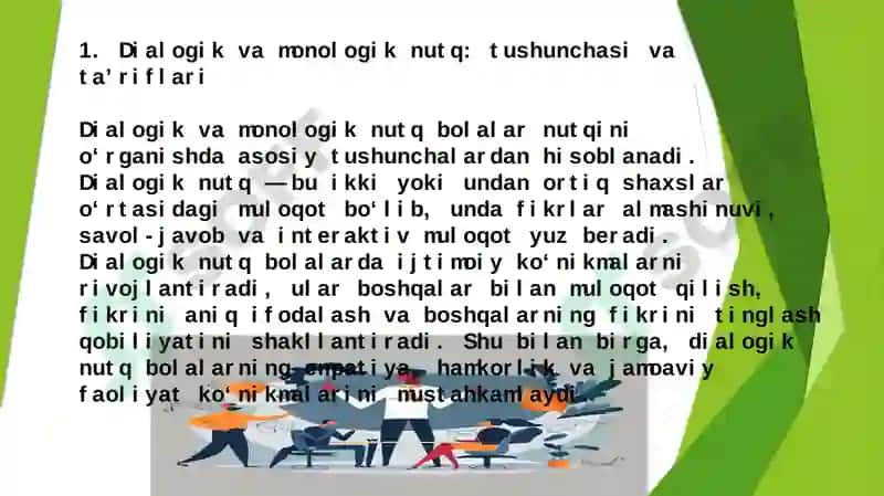 Dialogik va monologik nutqning ahamiyati 3