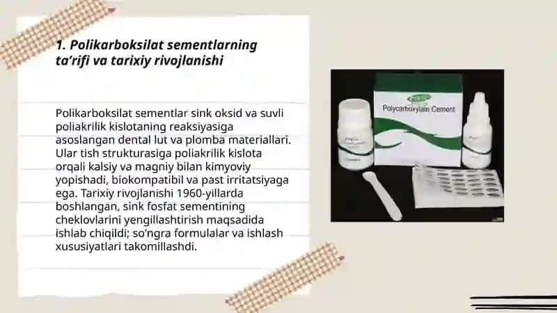 Polikarboksilat sementlar 3