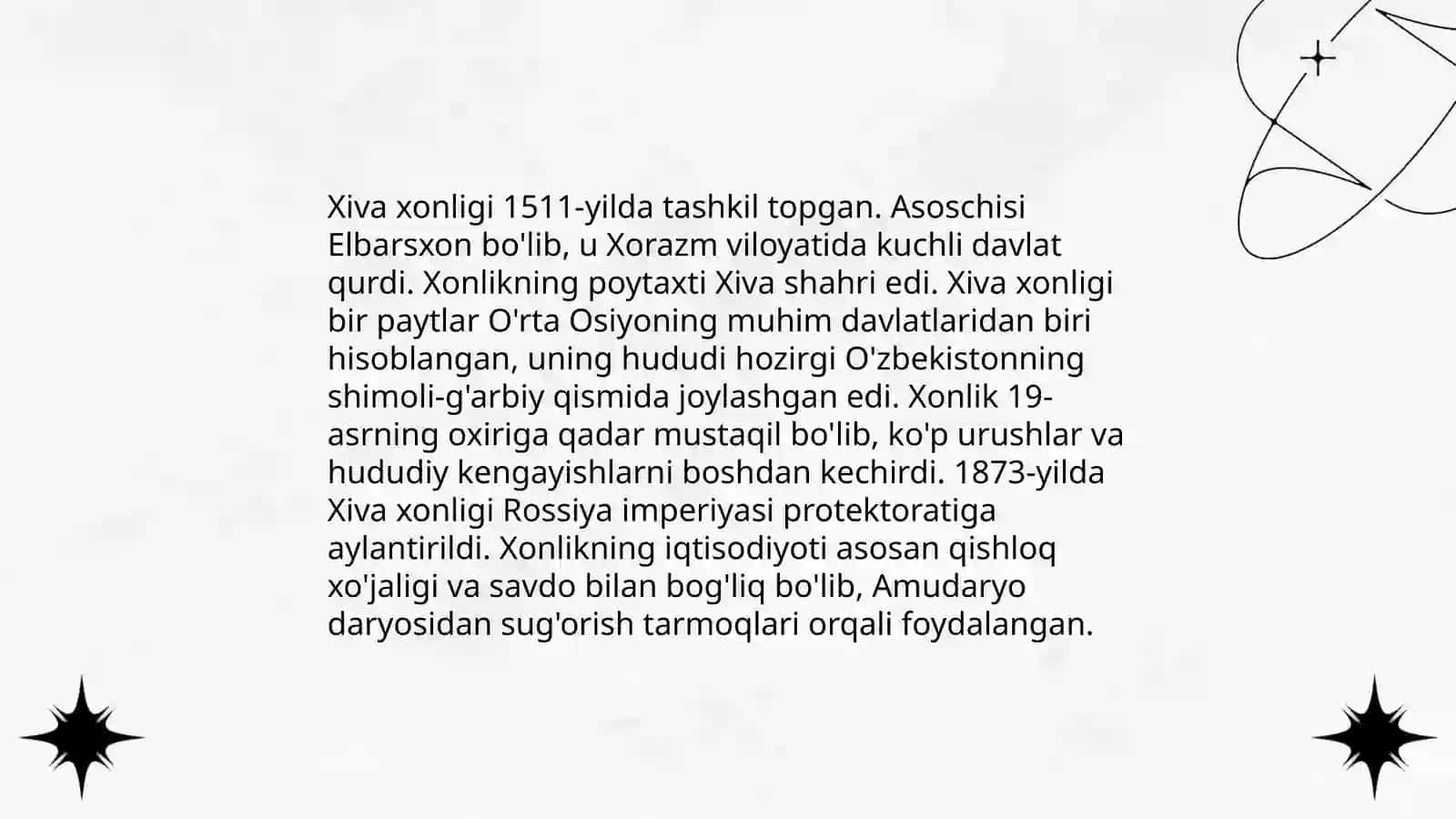 Xiva xonligi manbashunosligi 3