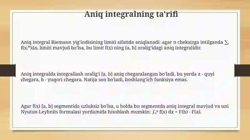 Aniq integral 3