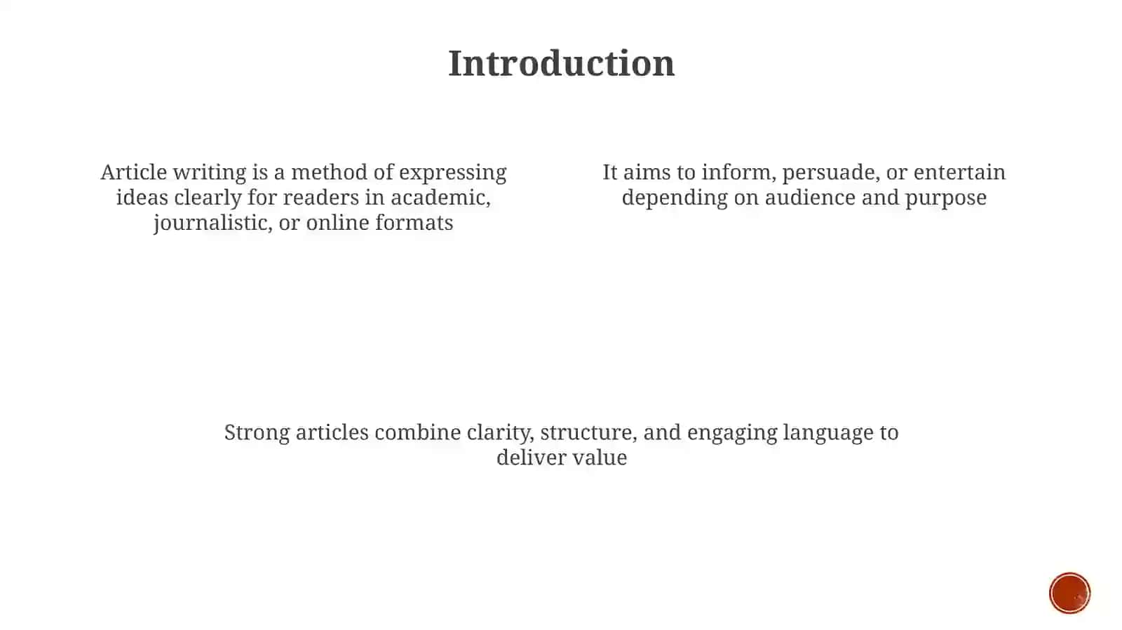 Article writing 3