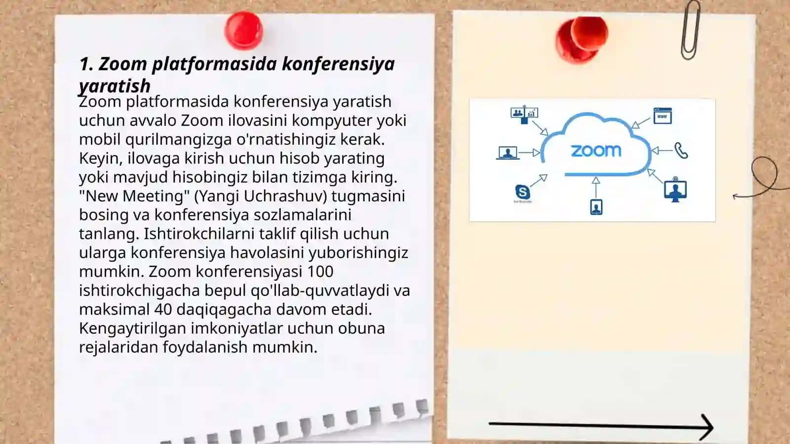 Zoom platformasida konferensiya yaratish va unga foydalanuvchilarni ulash va boshqarish 3