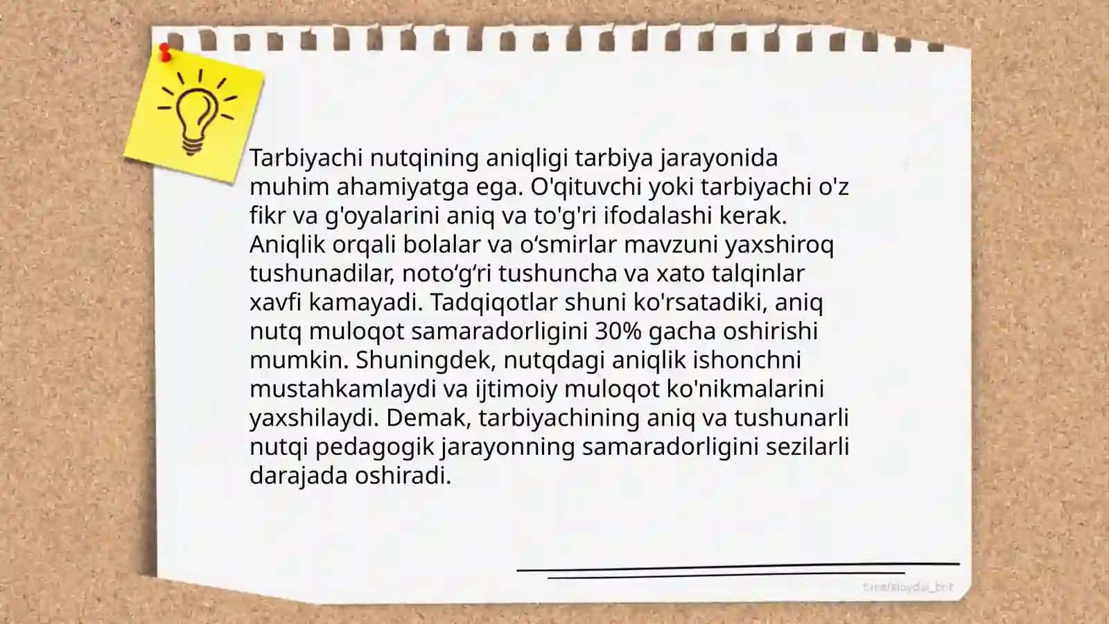 Tarbiyachi nutqiga qoʻyiladigan pedagogik talablar 3