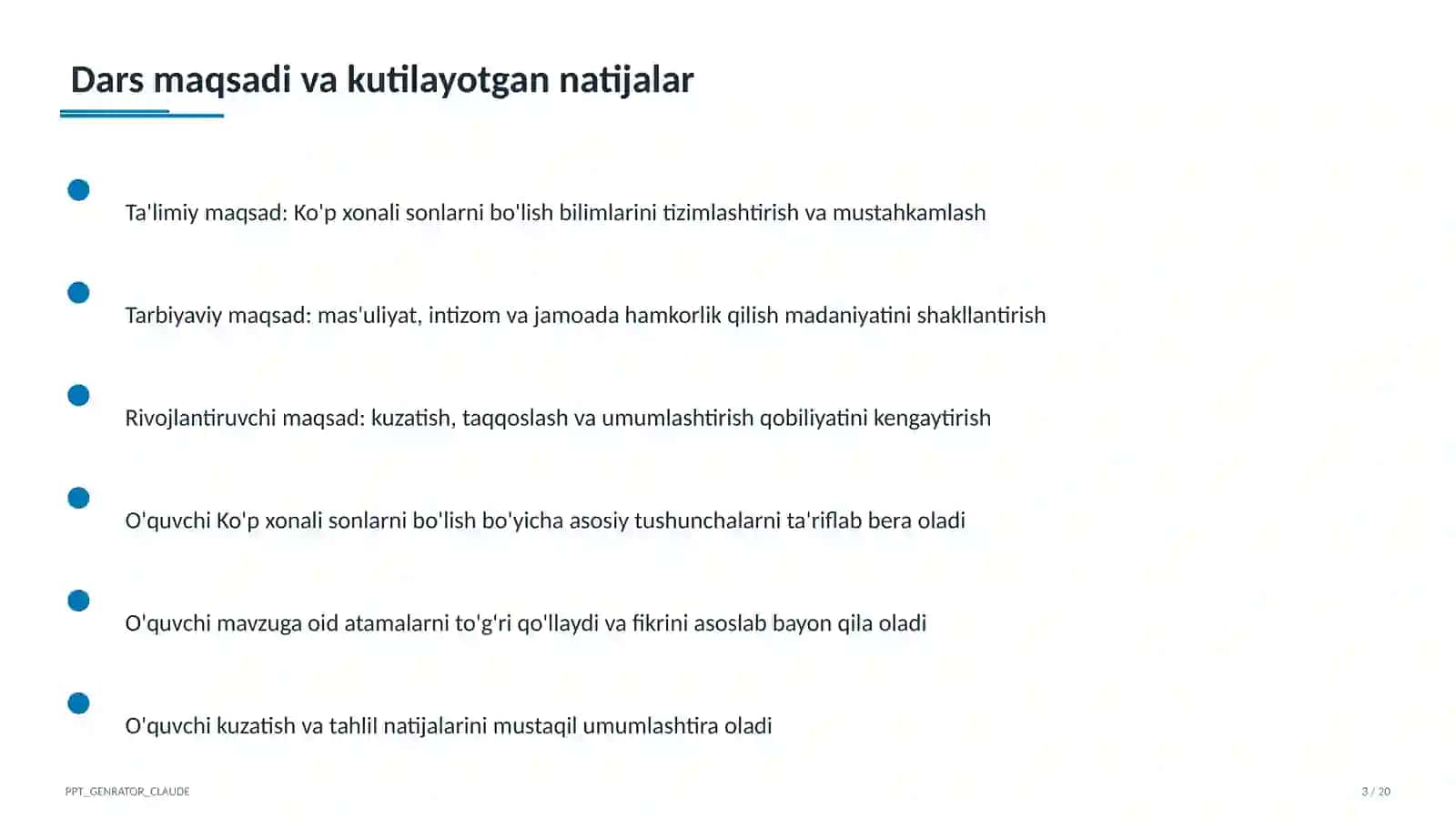 Ko'p xonali sonlarni bo'lish (4-sinf) 3