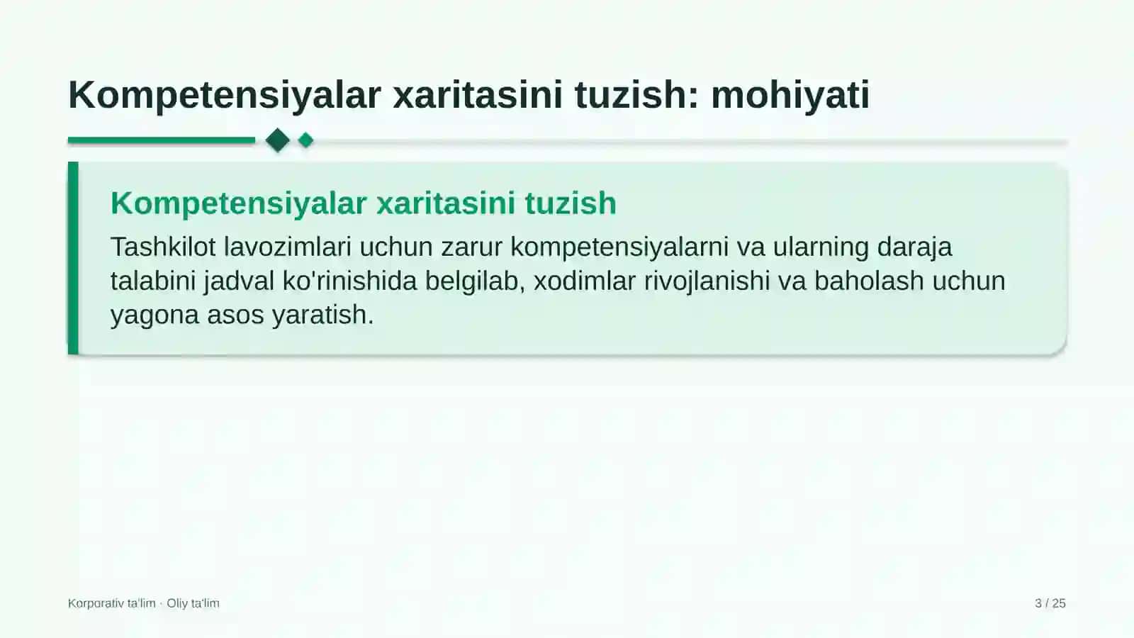 Ko'mir sanoatida kompetensiyalar xaritasini tuzish 3