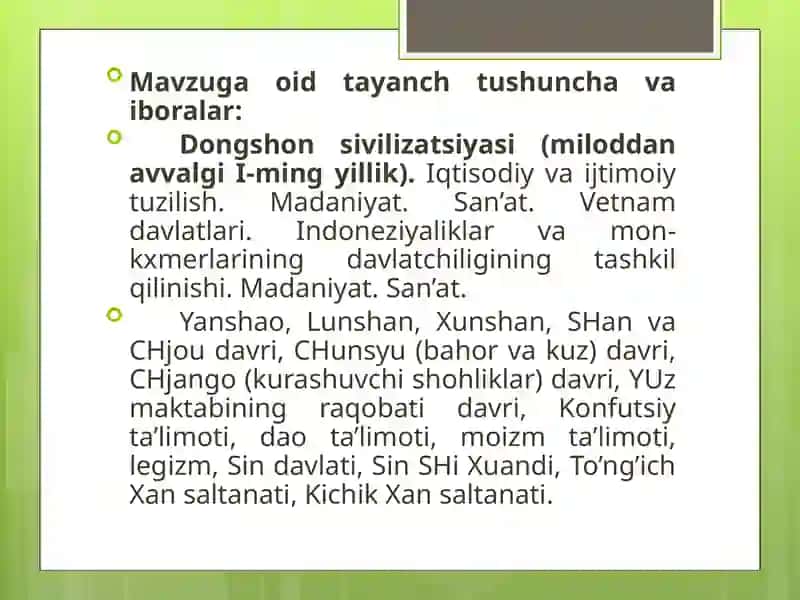 Xitoy va Hindiston sivilizatsiyasi 3