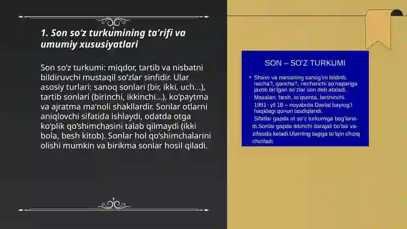 Son soʻz turkumi 3