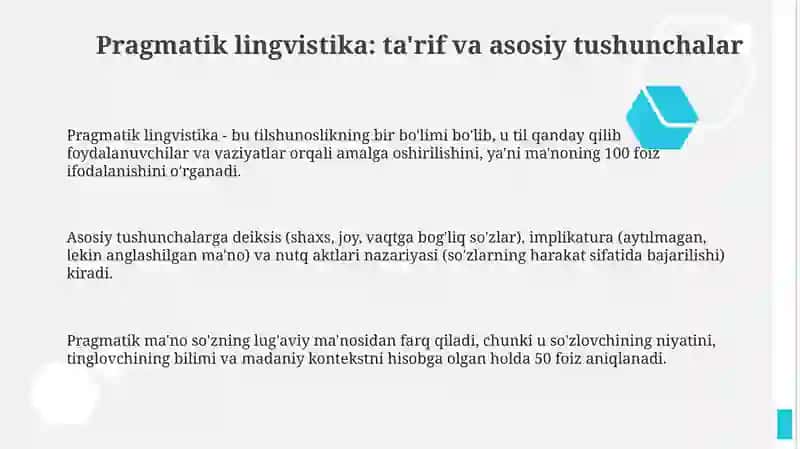 Pragmatik lingvistika 3