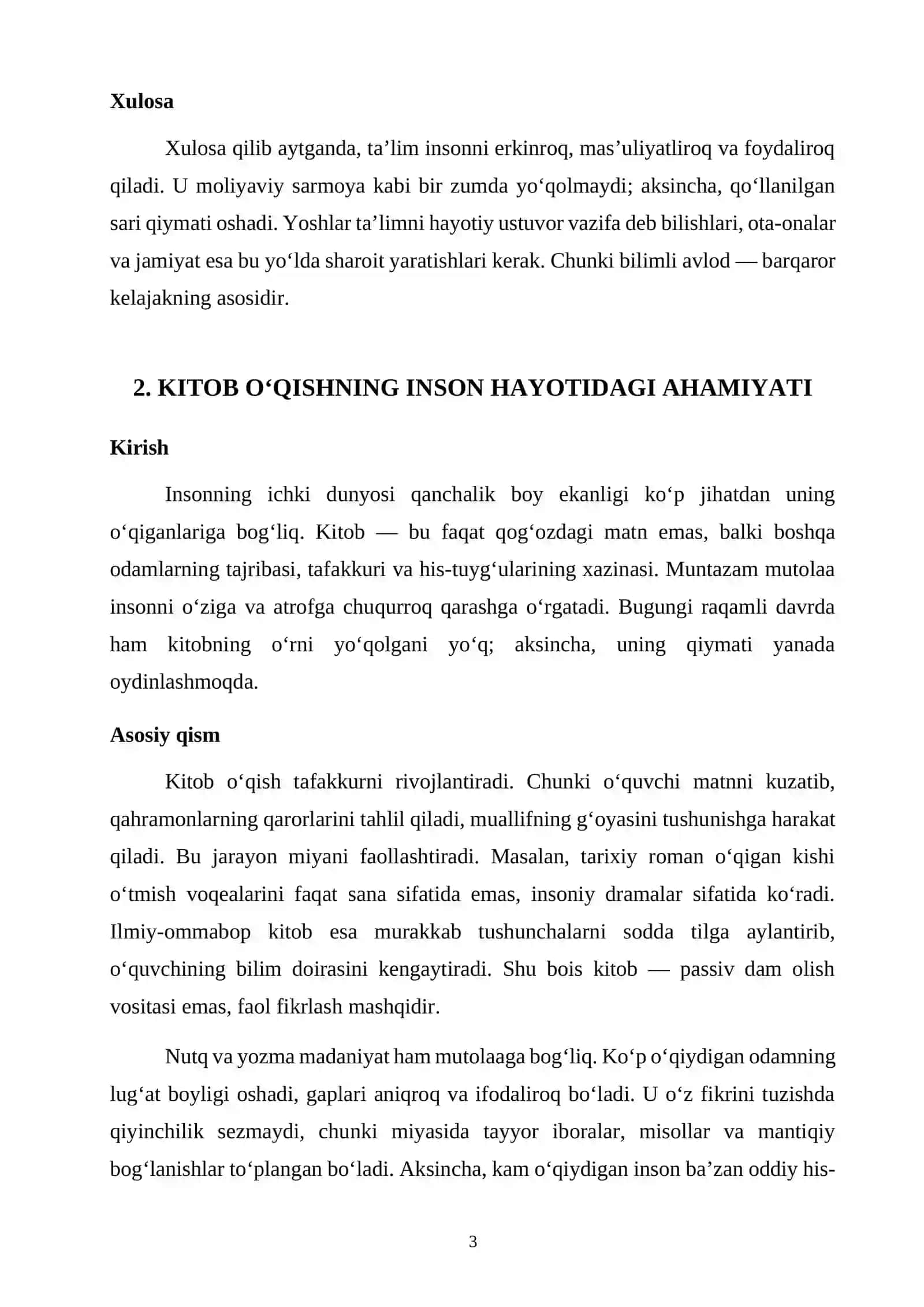ESSELAR TO‘PLAMI 3