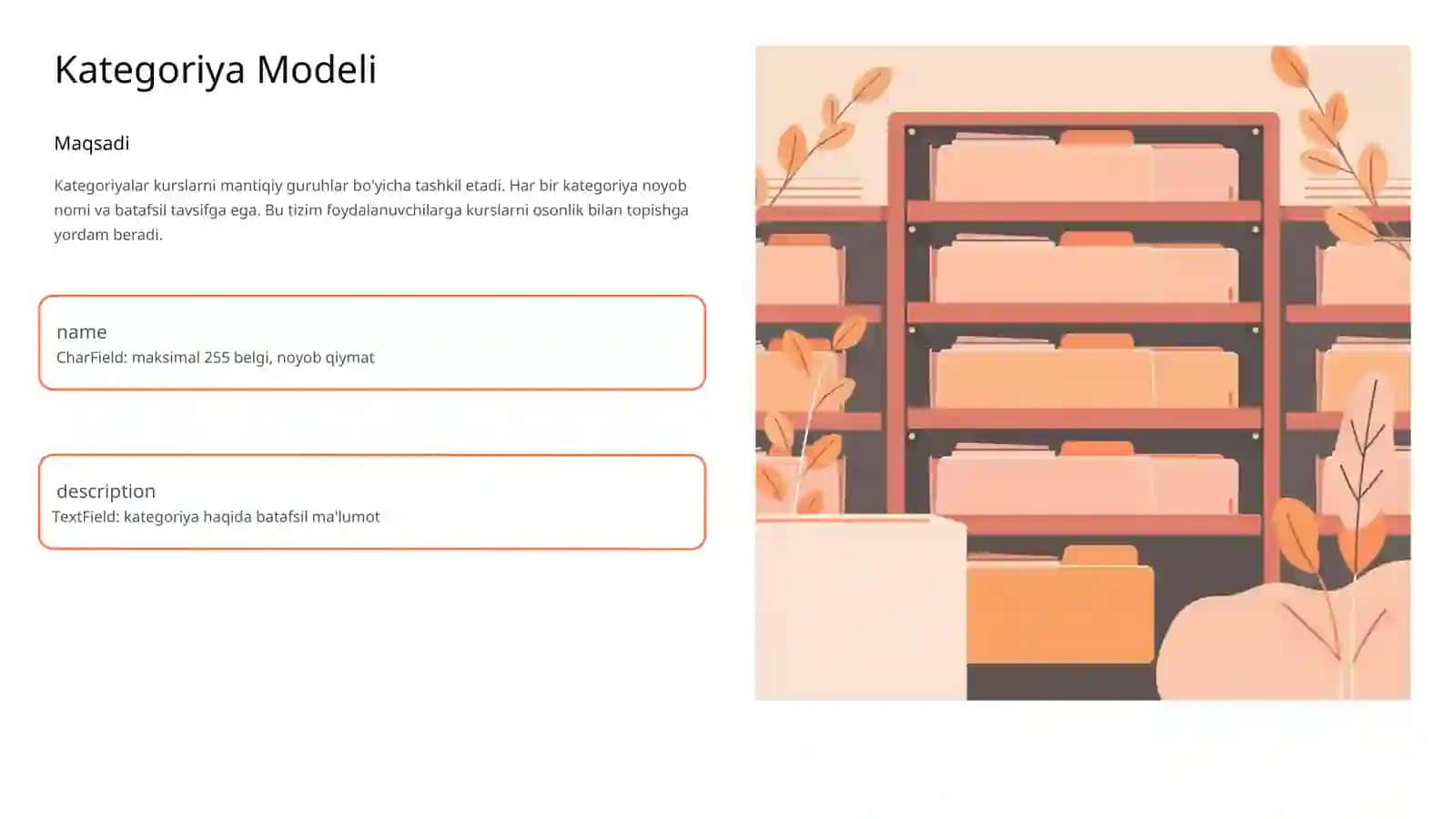O'quv Platformasi Ma'lumotlar Modeli 3