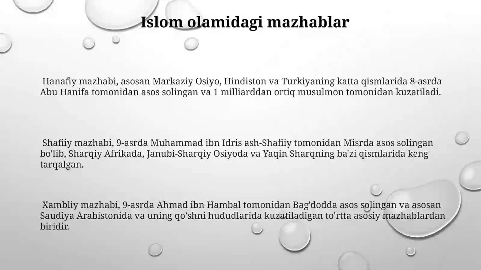 Islomdini tarixi va madaniyati 3