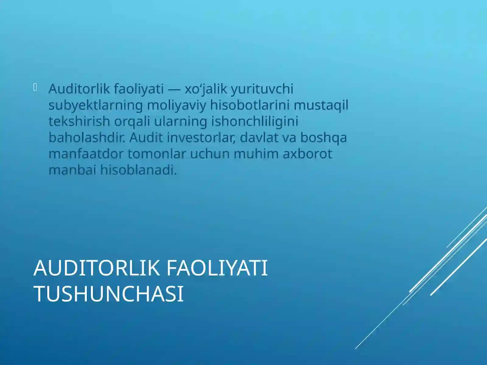 Auditorlik faoliyati 3
