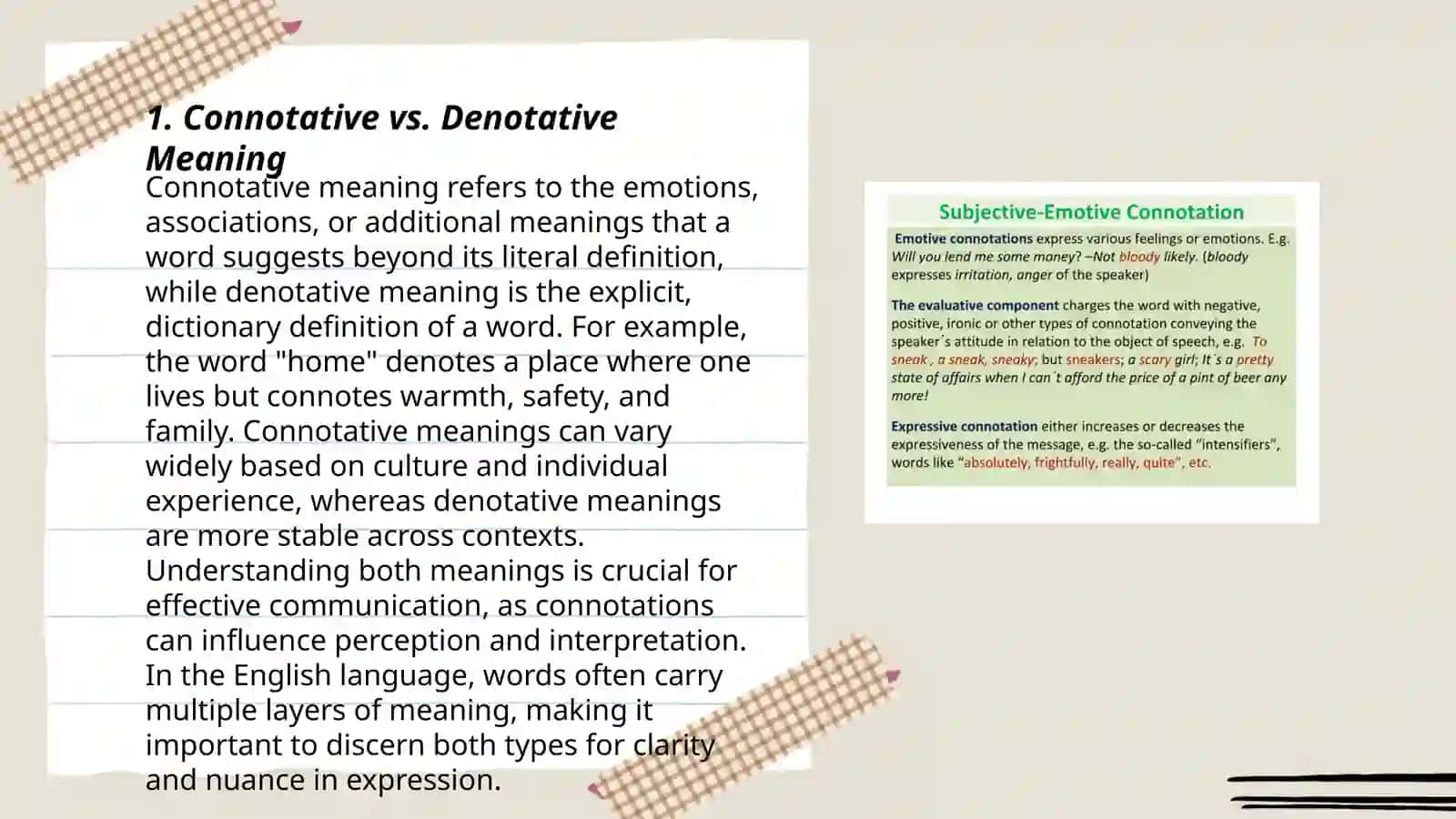 Connotative vs. Denotative Meaning 3