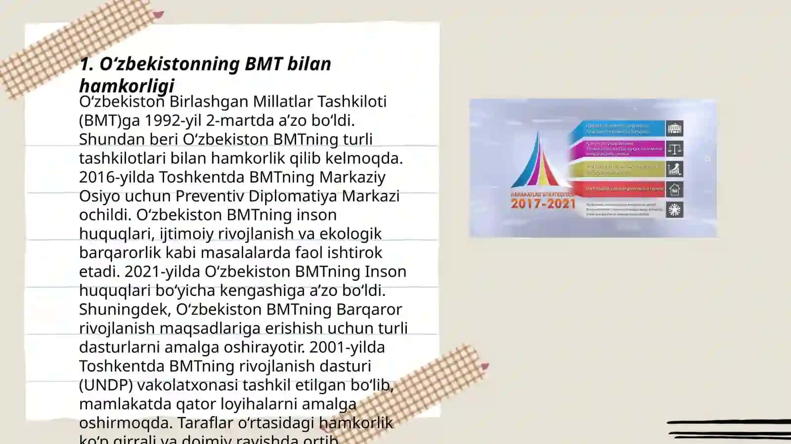 O‘zbekistonning BMT bilan hamkorligi 3