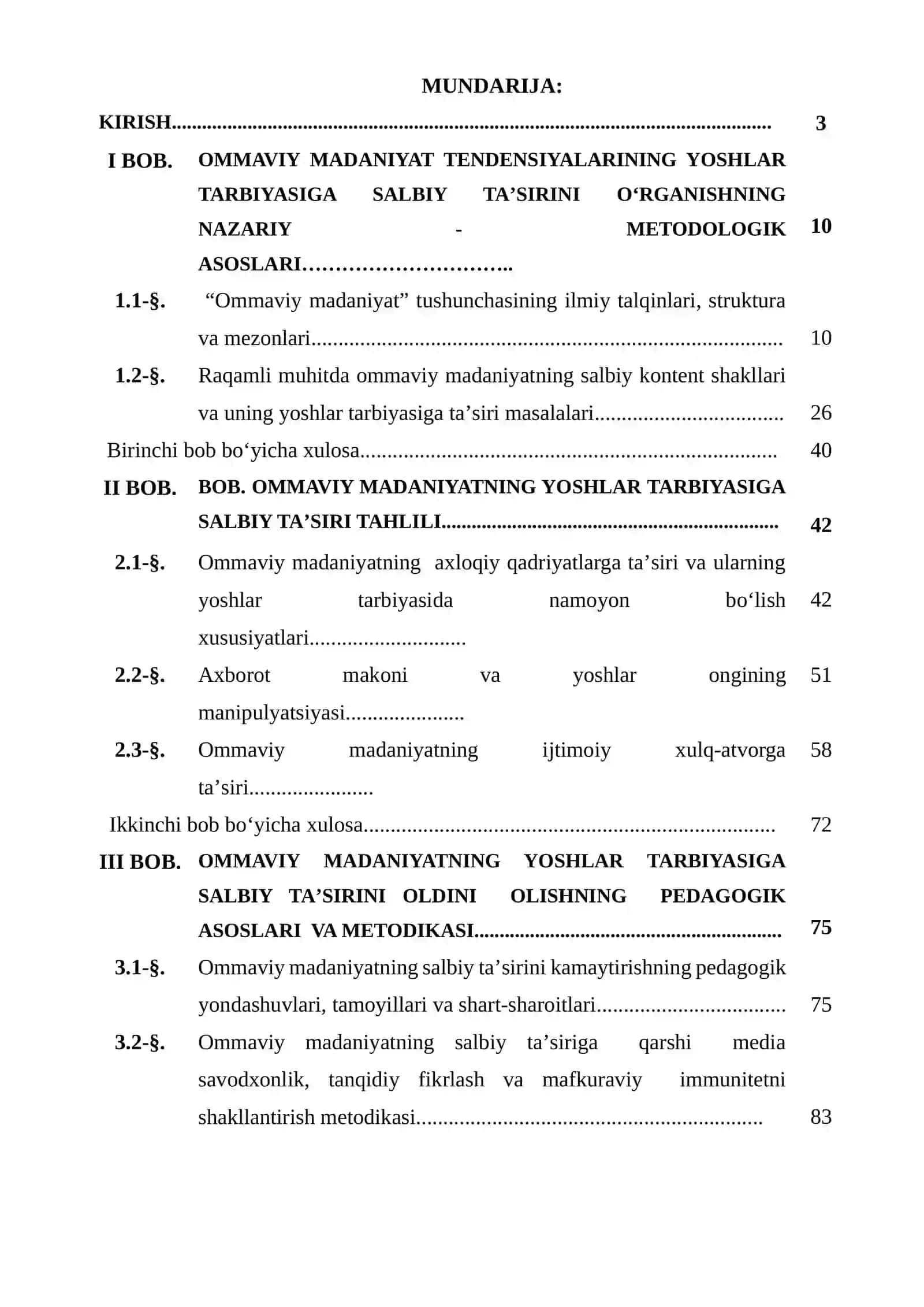 OMMAVIY MADANIYAT” TENDENSIYALARINING YOSHLAR TARBIYASIGA SALBIY TA’SIRLARI TAHLILI 3
