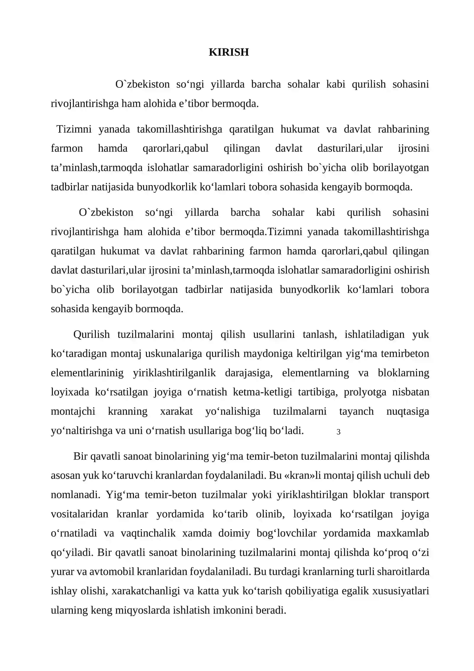 Bino va inshootlarni barpo etish texnologiyasi 3