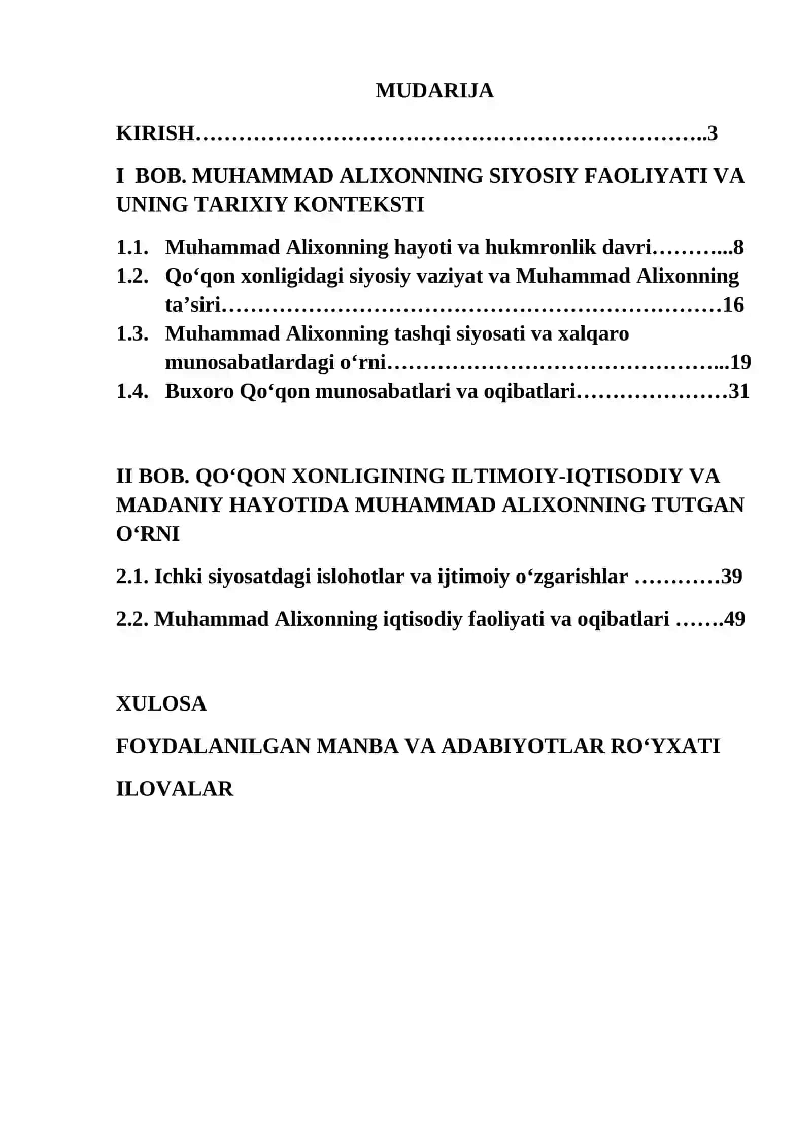 MUHAMMAD ALIXON VA UNING TARIXIY-SIYOSIY       FAOLIYATI 3