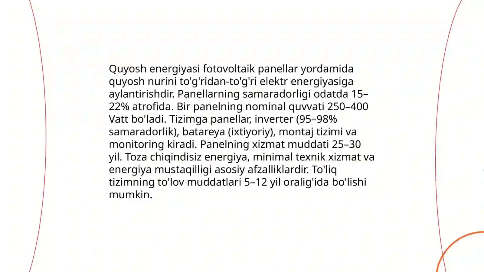 Quyosh energiyasi (fotovoltaik panellar) 3