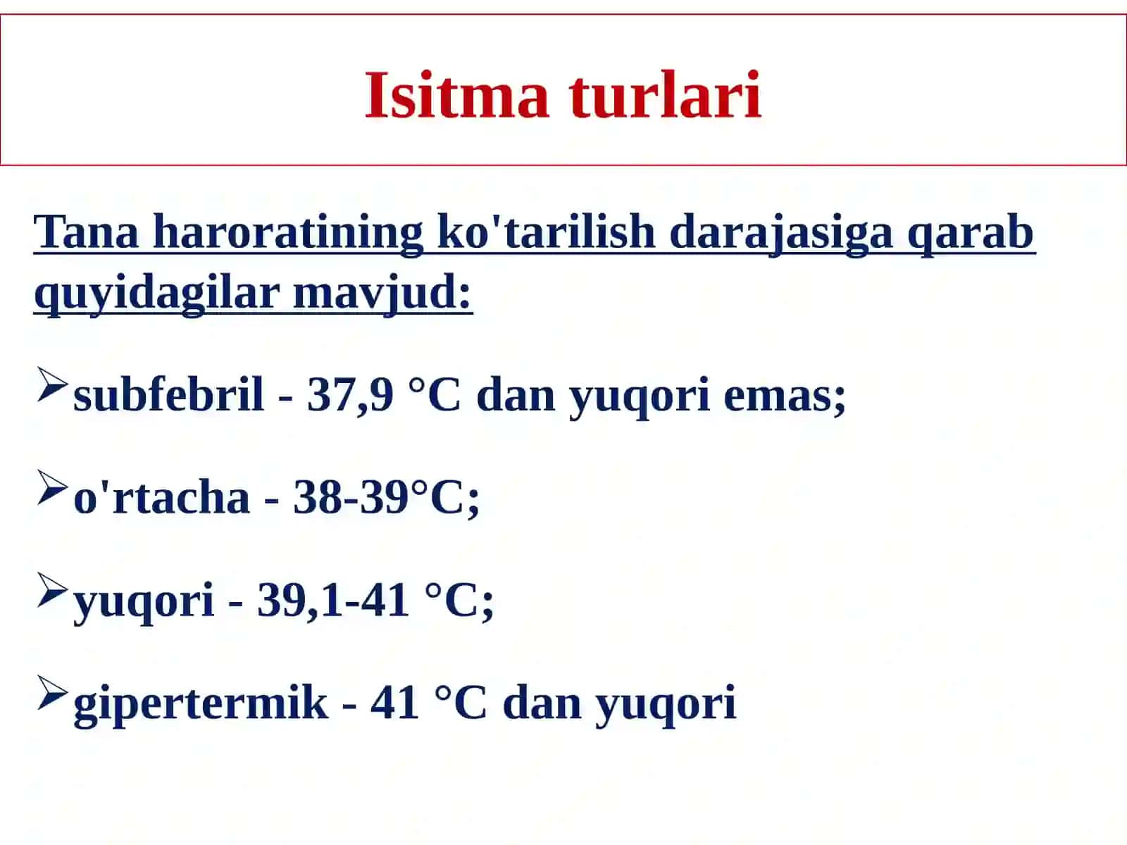 BOLALARDA GIPERTERMIK SINDROM TA'RIF 3