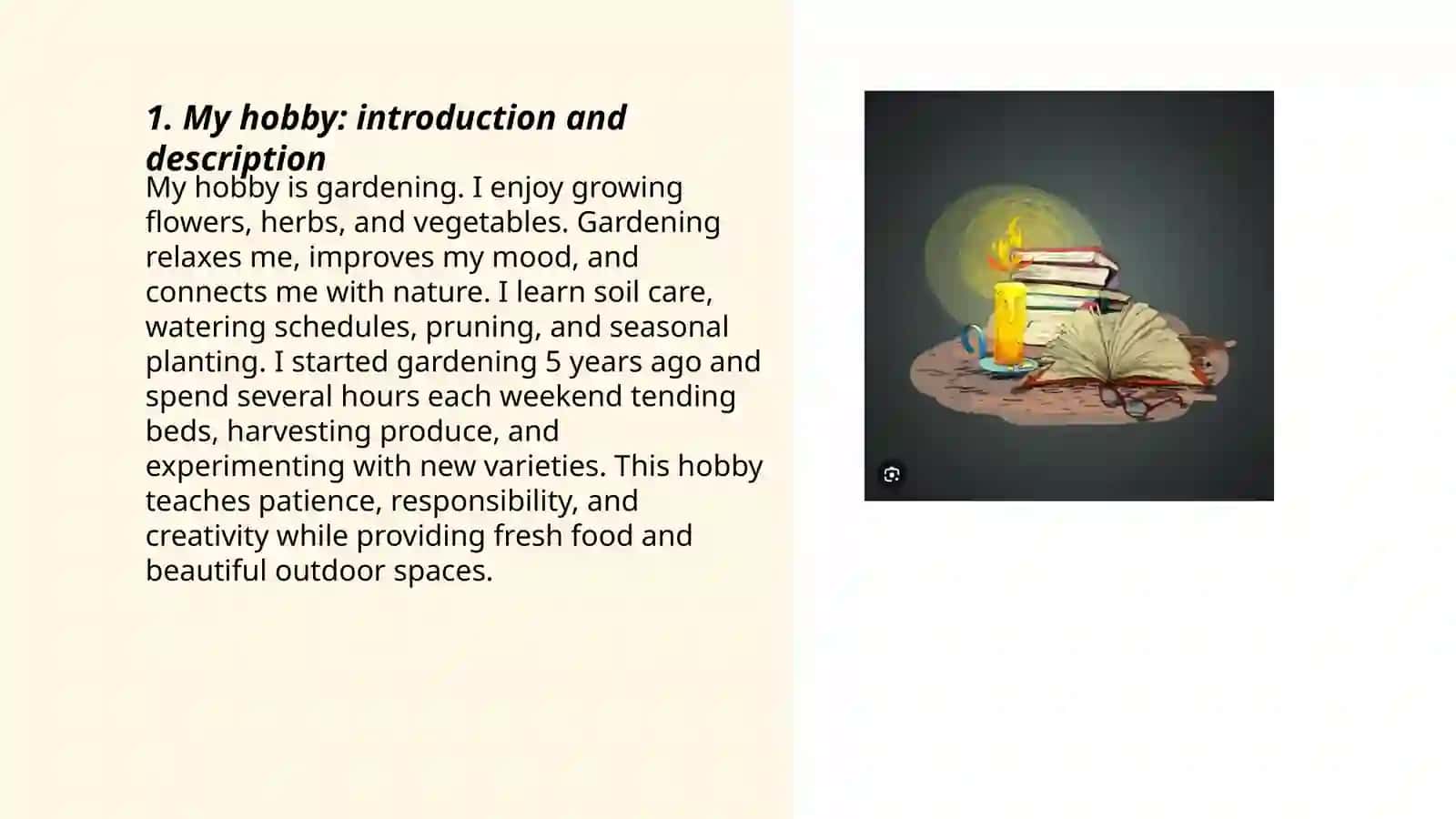 My hobby: introduction and description 3