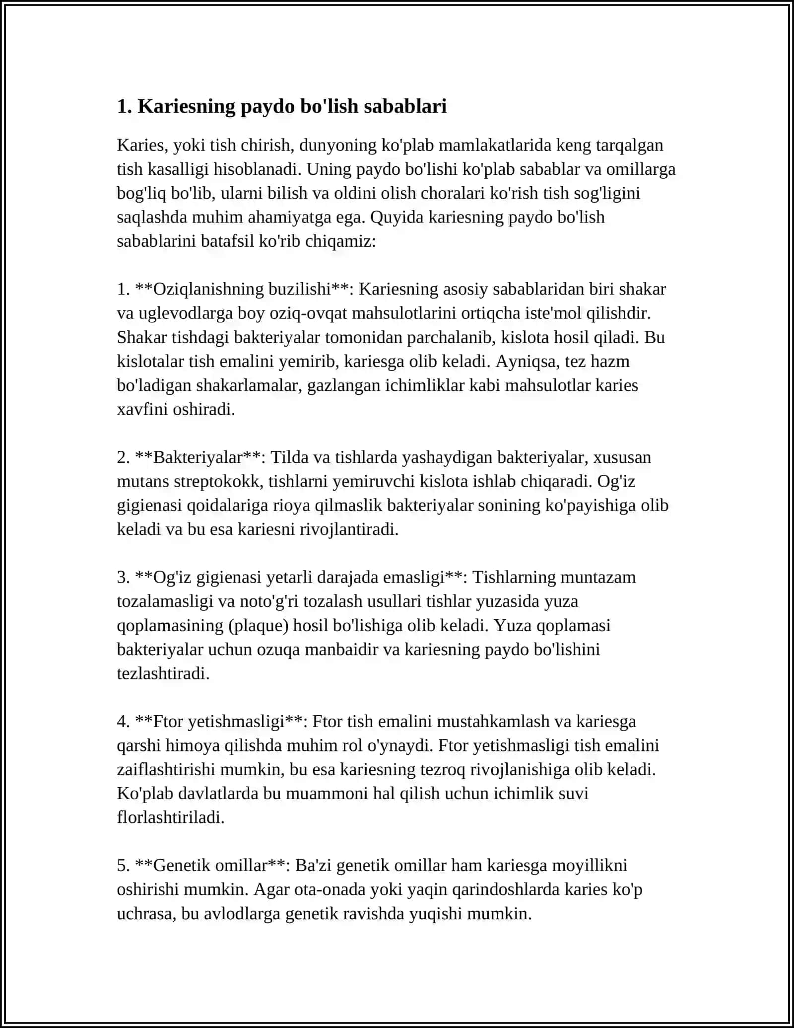 BLECK BOYICHA 2 SINF KARIES 3