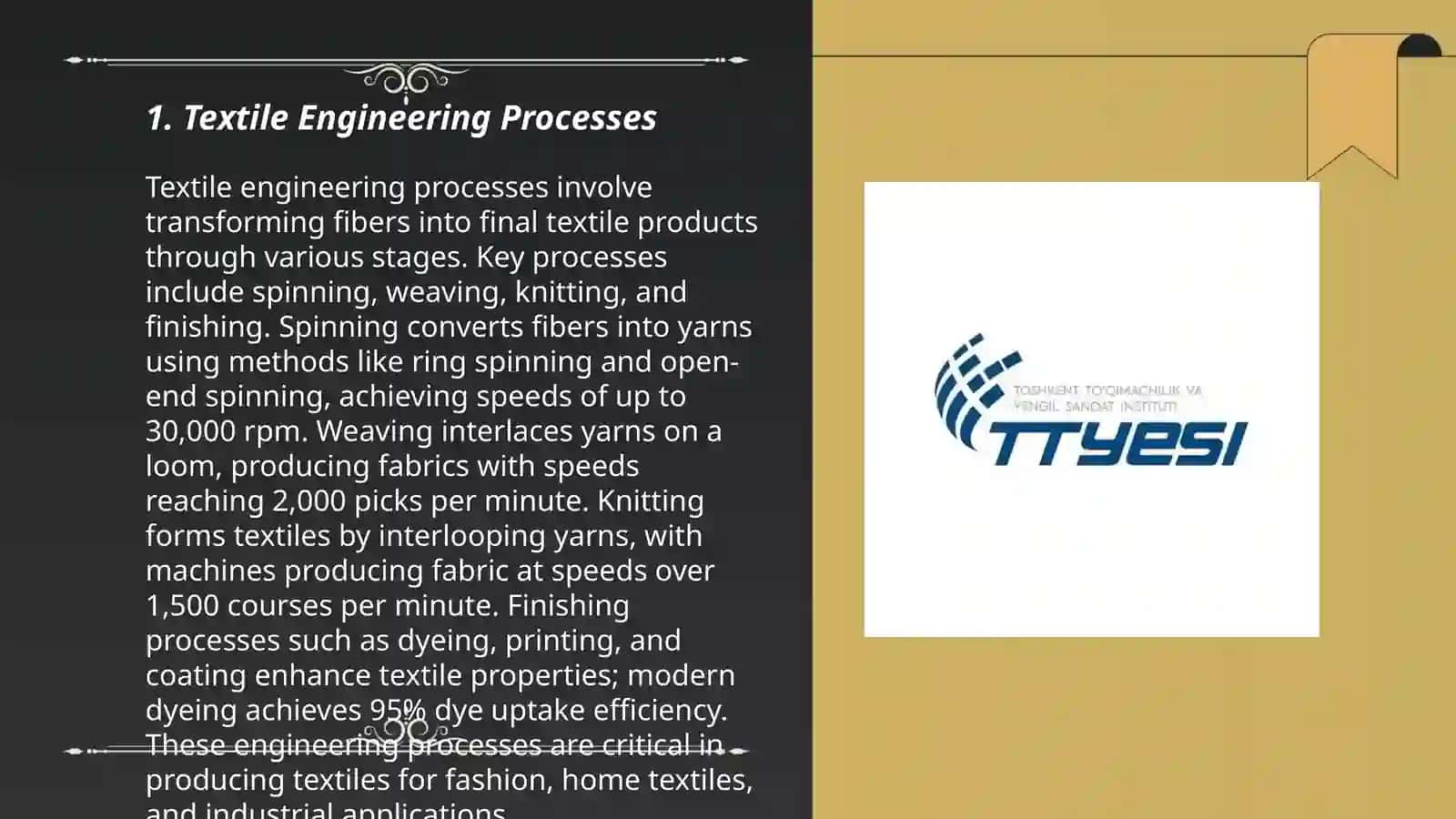Textile Engineering Processes 3