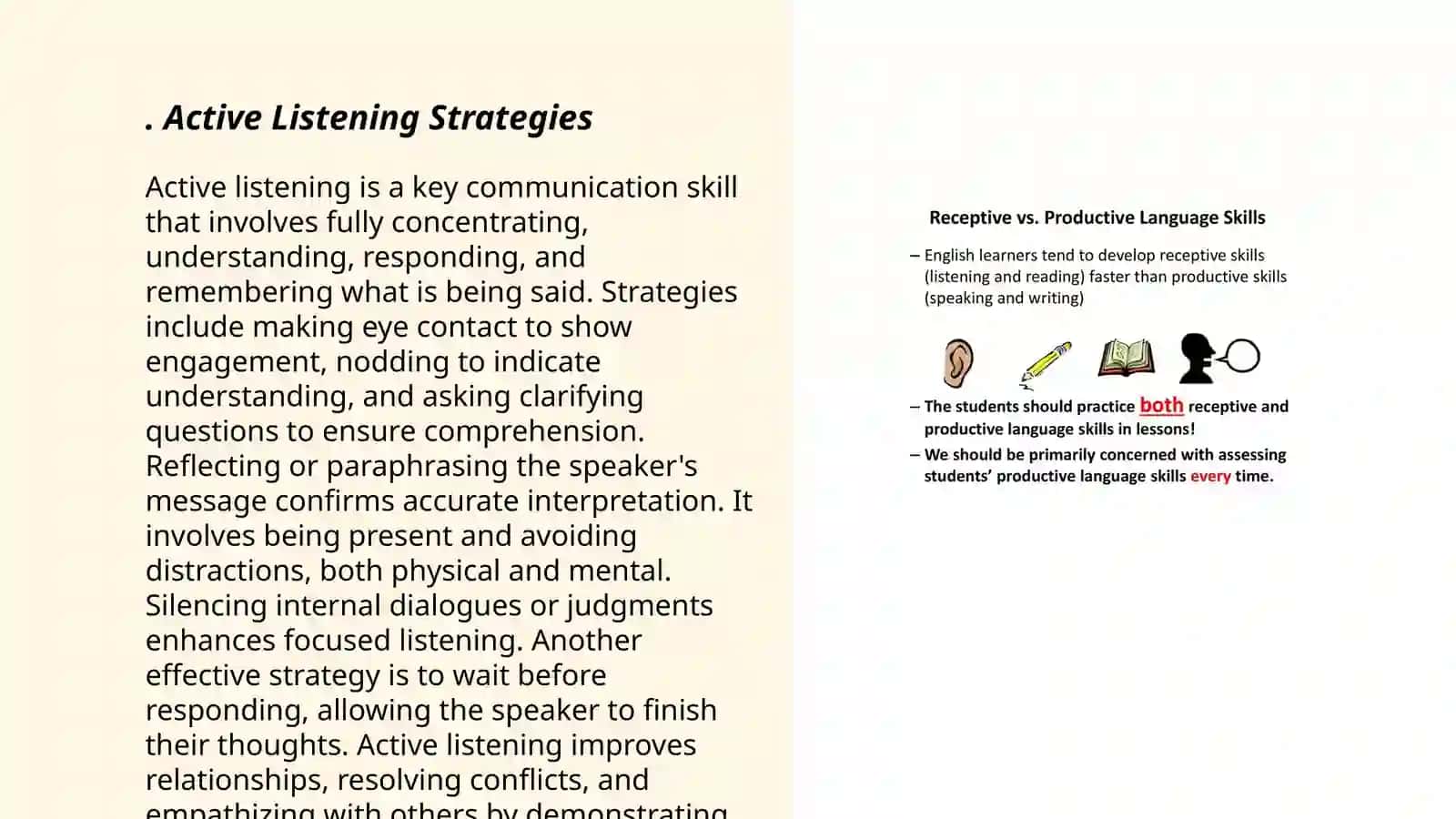 Techniques to develop receptive skills 3