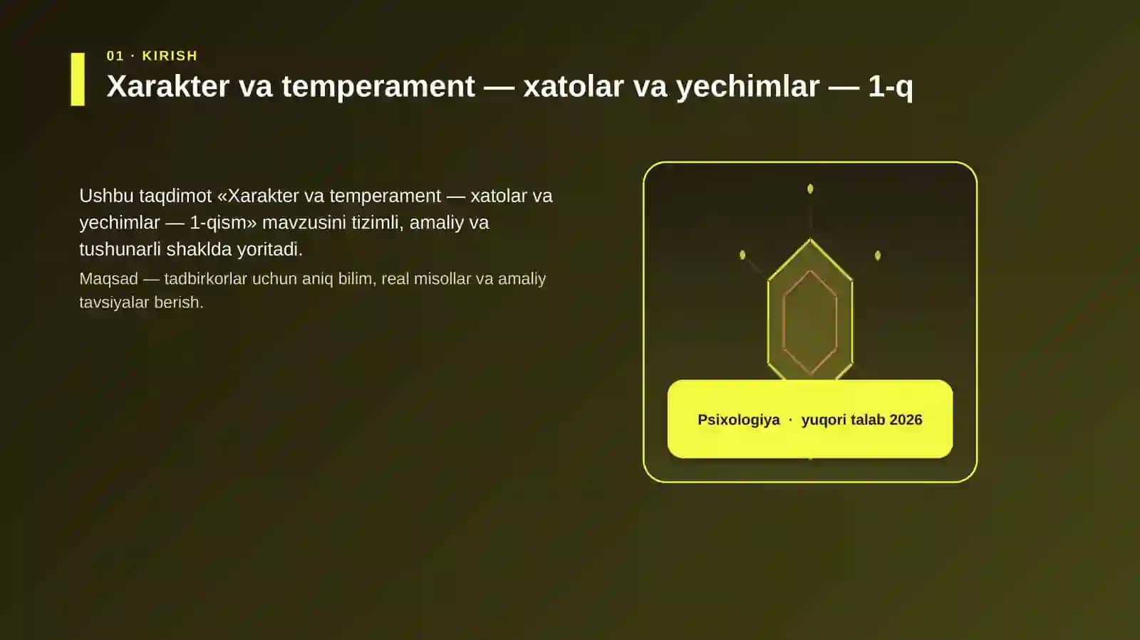 Xarakter va temperament — xatolar va yechimlar — 1-qism 3