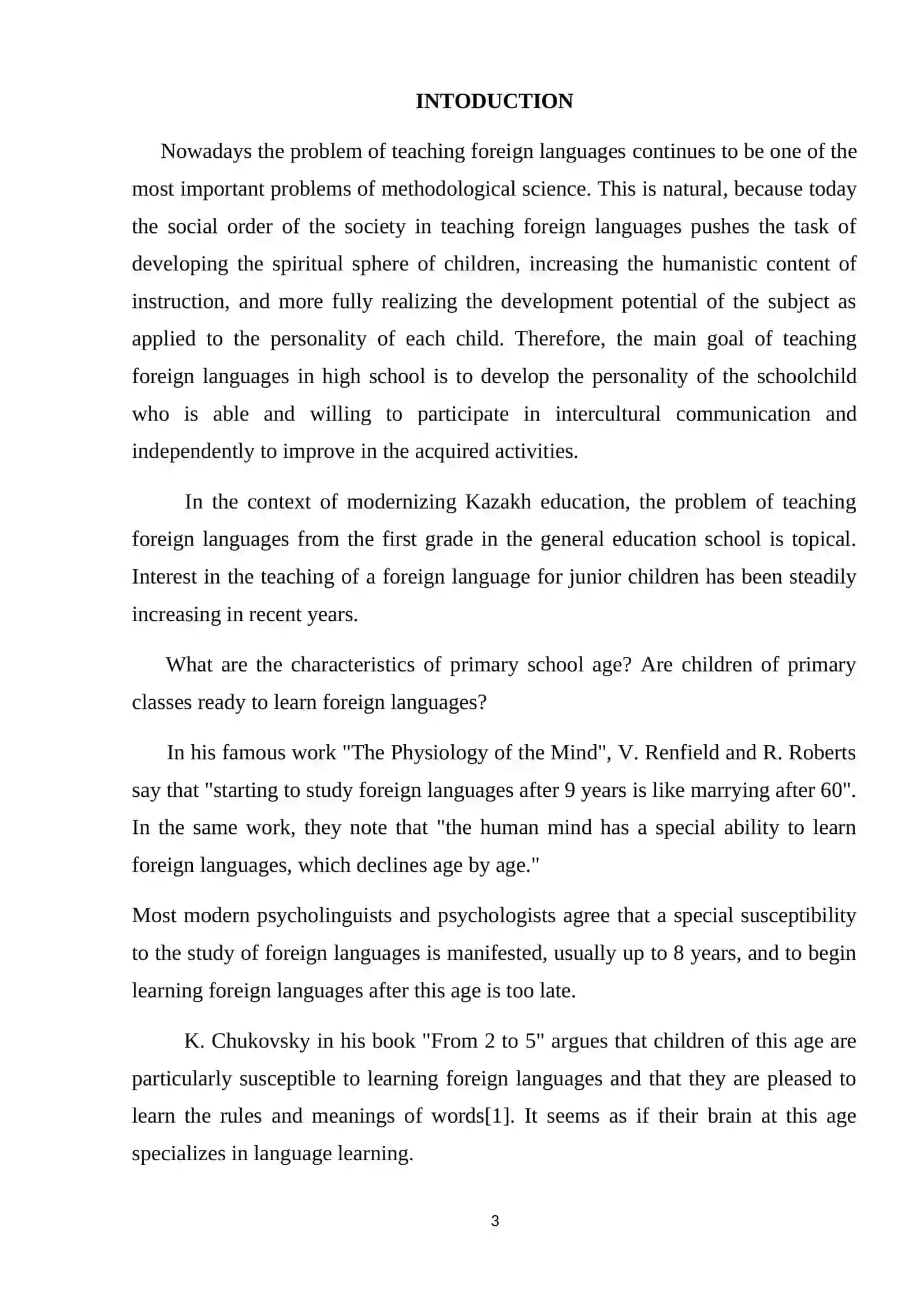 COURSE PAPER: THE PROBLEMS OF TEACHING FOREIGN LANGUAGE 3