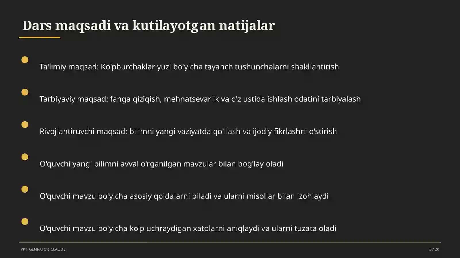 Ko'pburchaklar yuzi (8-sinf) 3