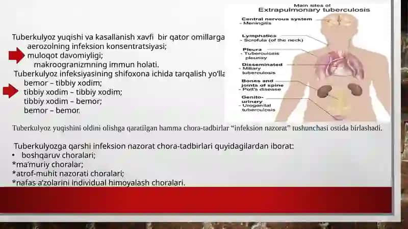Tuberkulyoz klinikasida infeksion nazorati 3