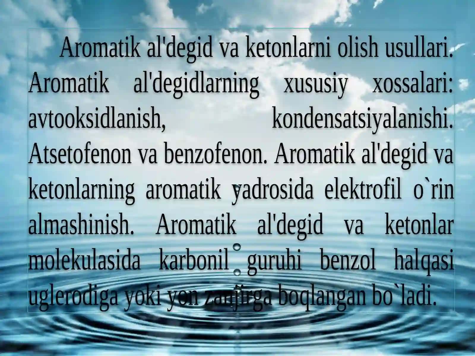 Aromatikaldegid vaketonlar 3