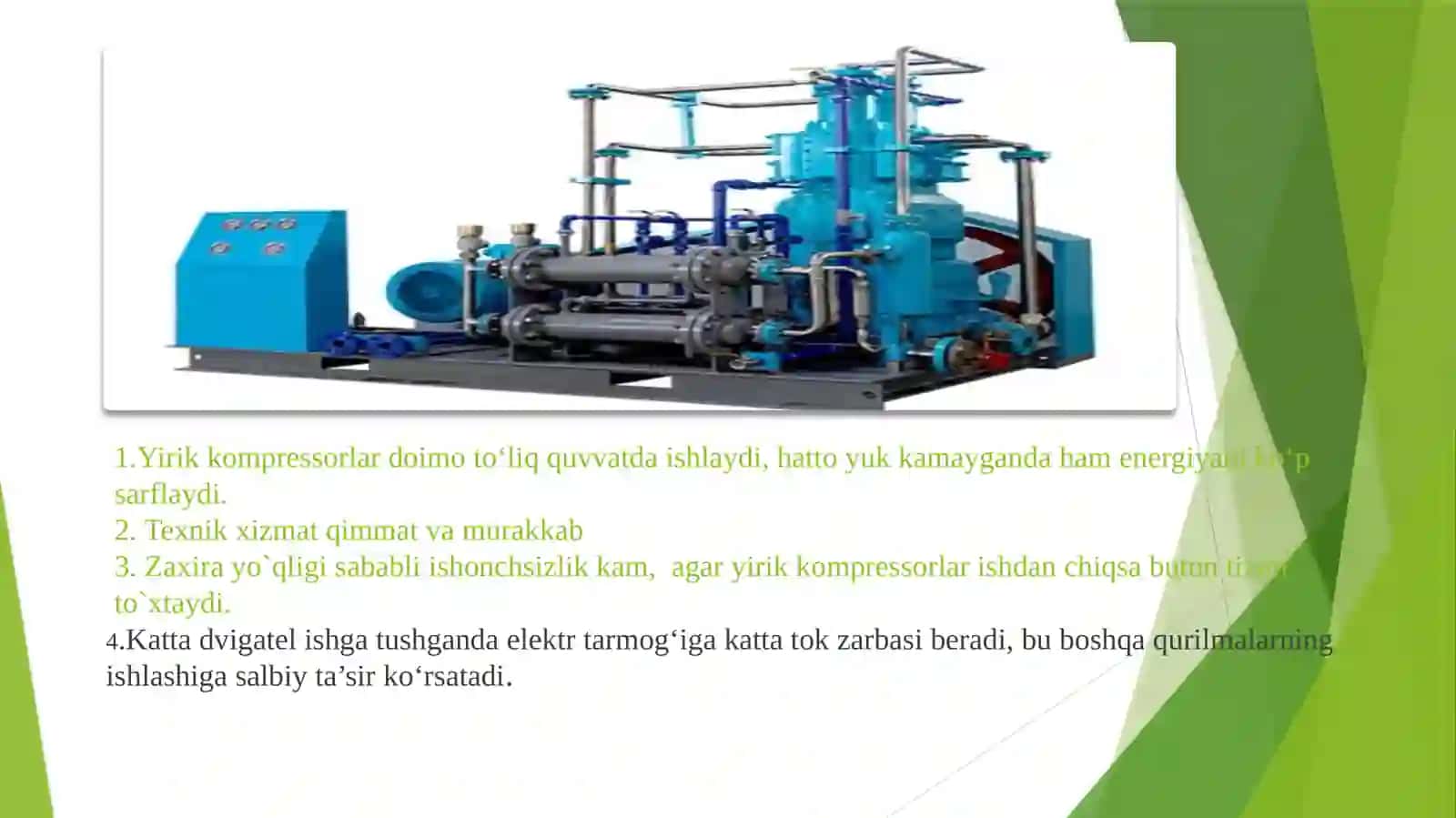 Kompressor qurilmasi va uni hisoblash slayd 3