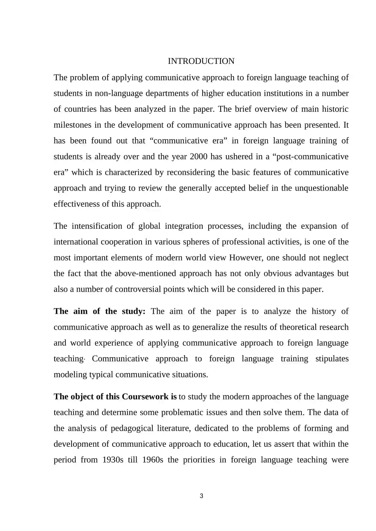 COURSE WORK: MODERN PROBLEMS IN THE METHODOLOGY OF TEACHING AND LEARNING A FOREIGN LANGUAGE REMOTELY 3