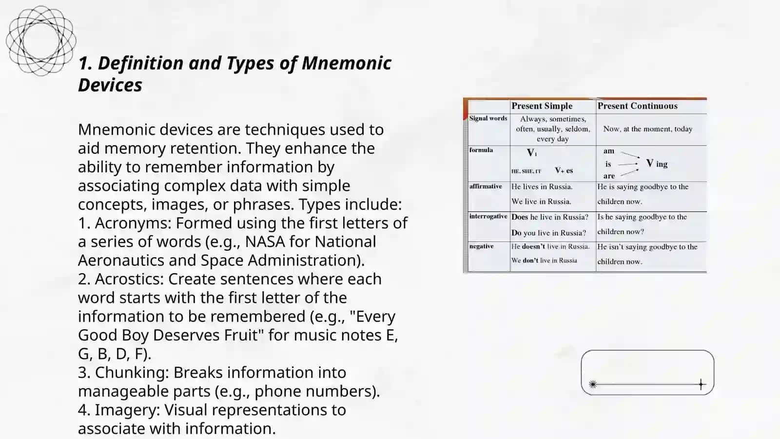 TECHNIQUES AND BENEFITS OF USING MNEMONIC DEVICES TO IMPROVE AND LEARNING RETENTION 3