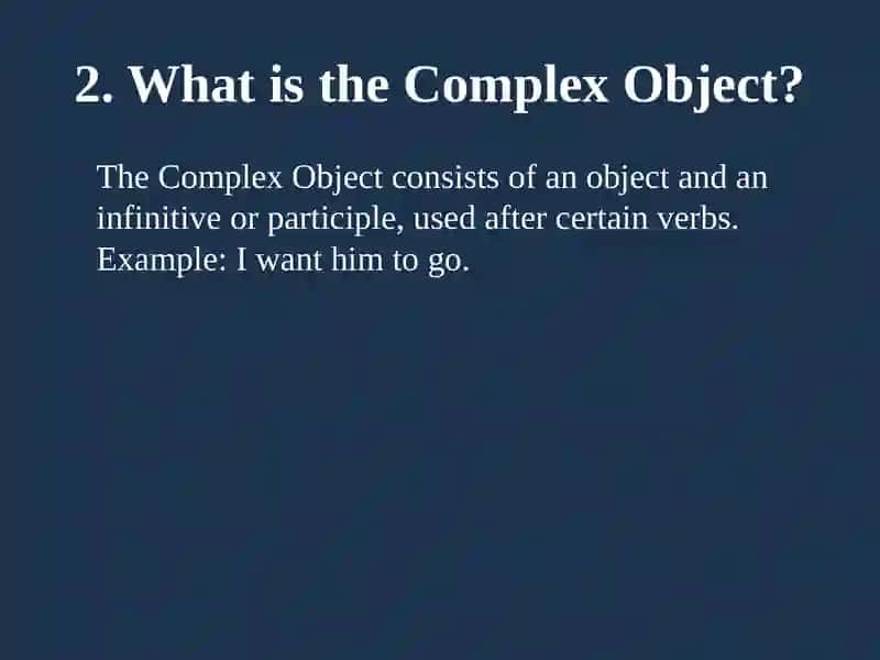 The Complex Object 3
