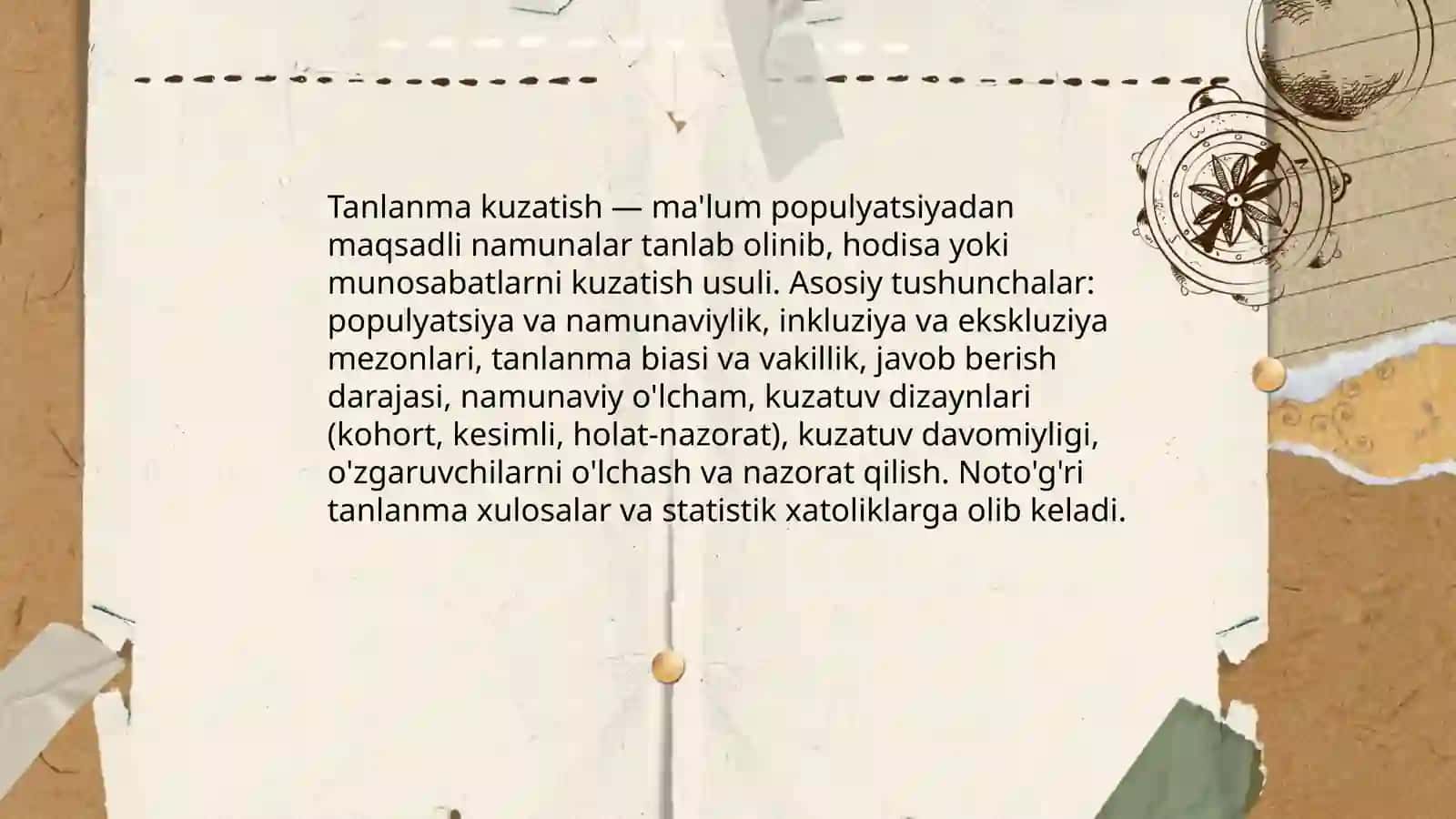 Tanlanma kuzatish 3